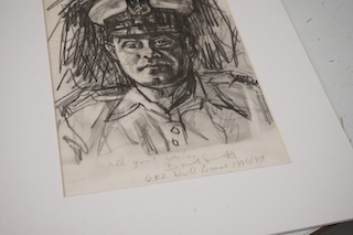 David Smith (1920-1999), seven pencil sketches on tracing paper, Passengers and members of the crew, QE2 cruise 1996/97, each signed, inscribed and dated, together with a Cunard portrait of a Great Ship souvenir booklet